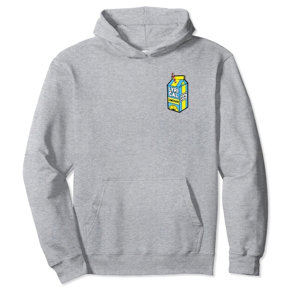 Lyrical Lemonade Lyrics Lemonade Carton Patch Pullover Grey Hoodie Size XL - Picture 14 of 14